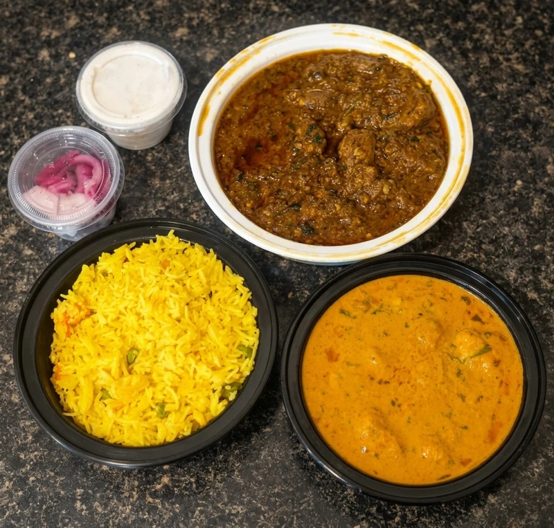 Chicken curry with rice at Golden Curry near Garden City, Winnipeg