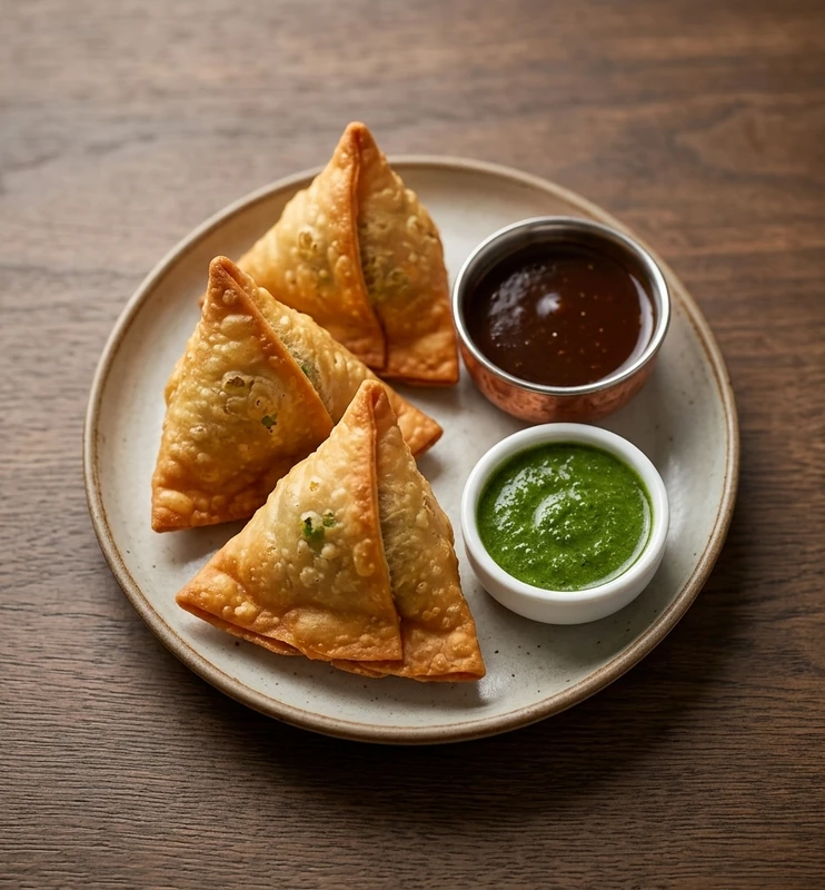 Hot samosas at Golden Curry, Indian takeout near The Maples, Winnipeg