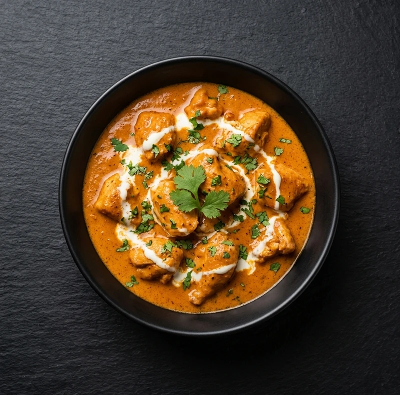 Butter chicken curry at Golden Curry, Indian restaurant on McPhillips Street, Winnipeg