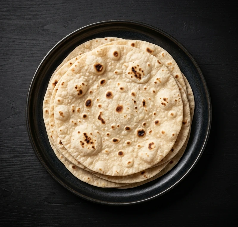 Freshly made roti at Golden Curry, Indian restaurant in Winnipeg's north end